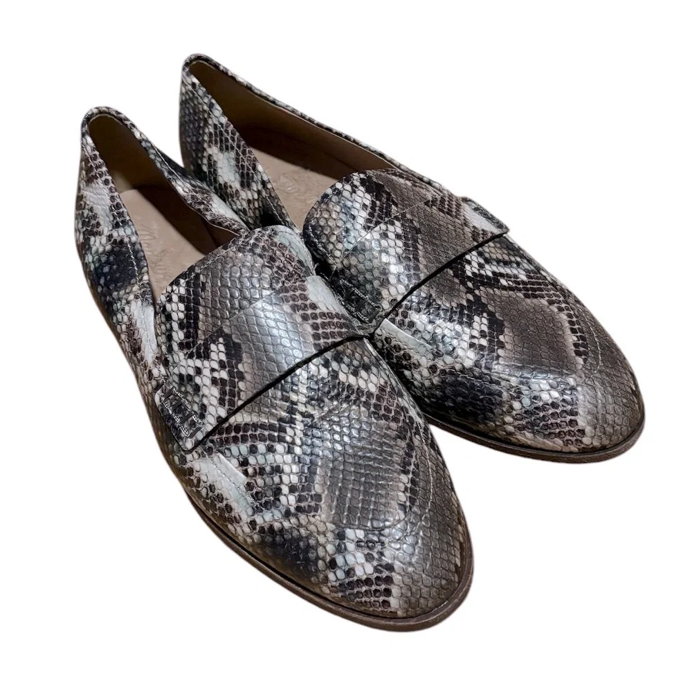 Madewell The Alex Loafer Snake Embossed Leather
